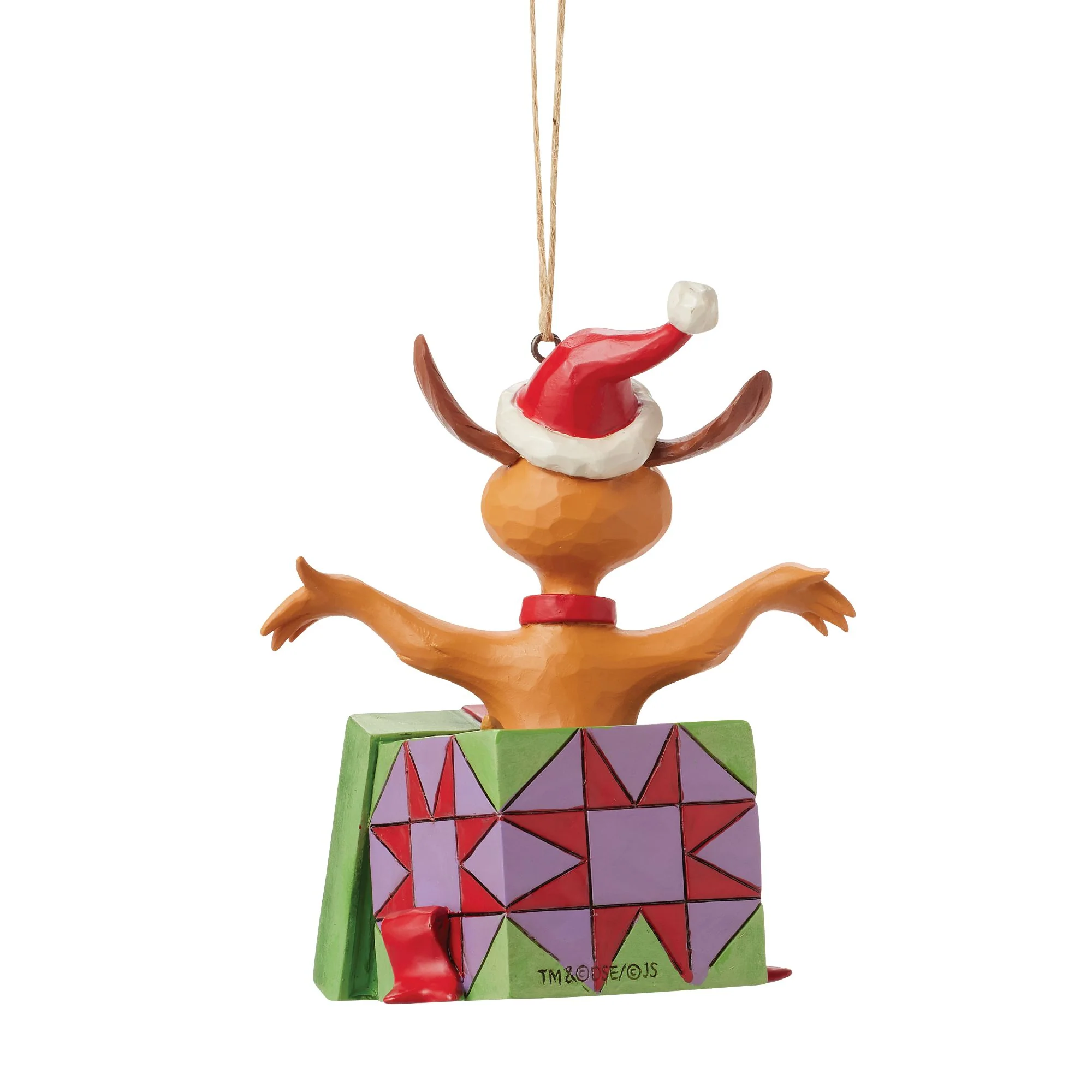 Max in a Present Hanging Ornament - The Grinch by Jim Shore - Image 5