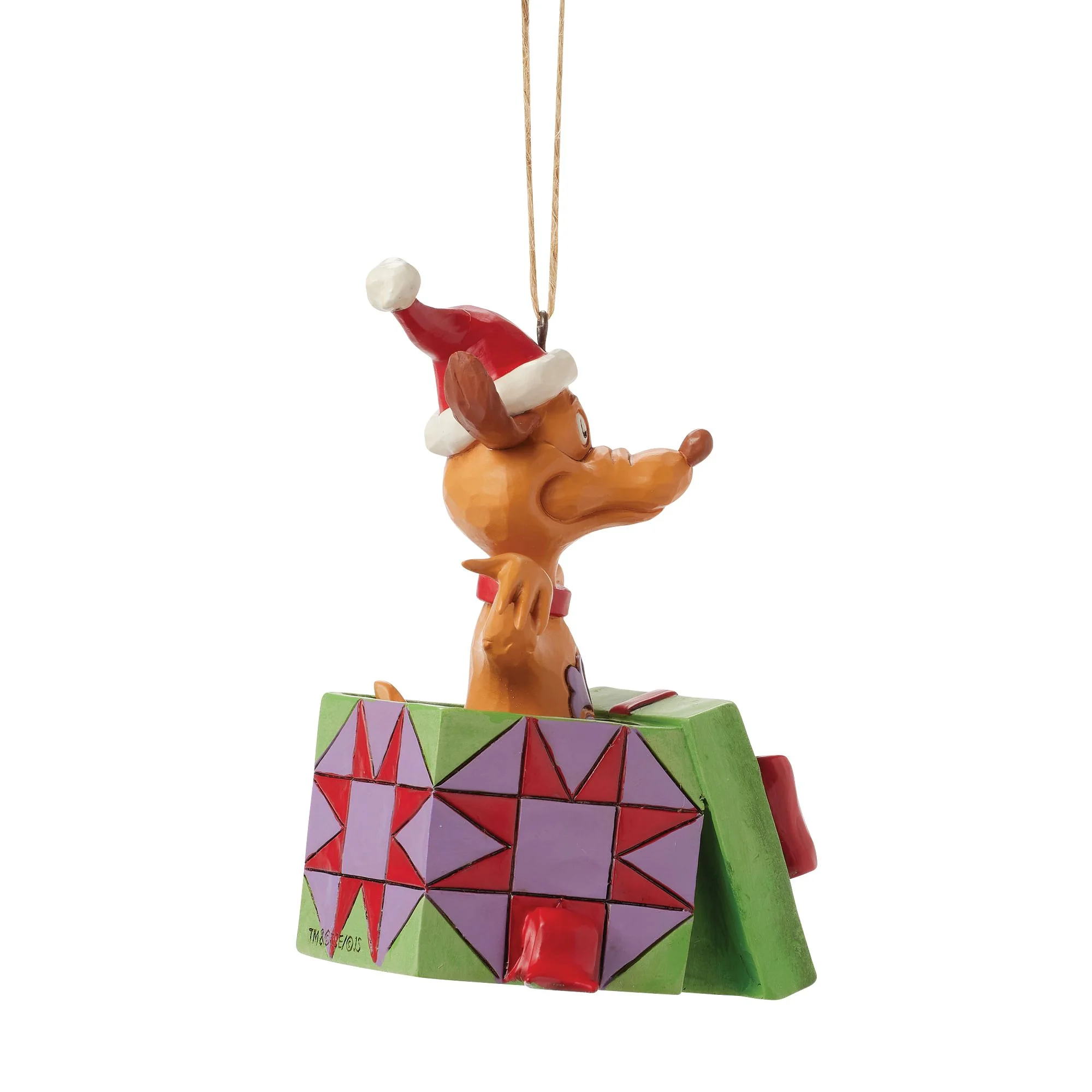 Max in a Present Hanging Ornament - The Grinch by Jim Shore - Image 6