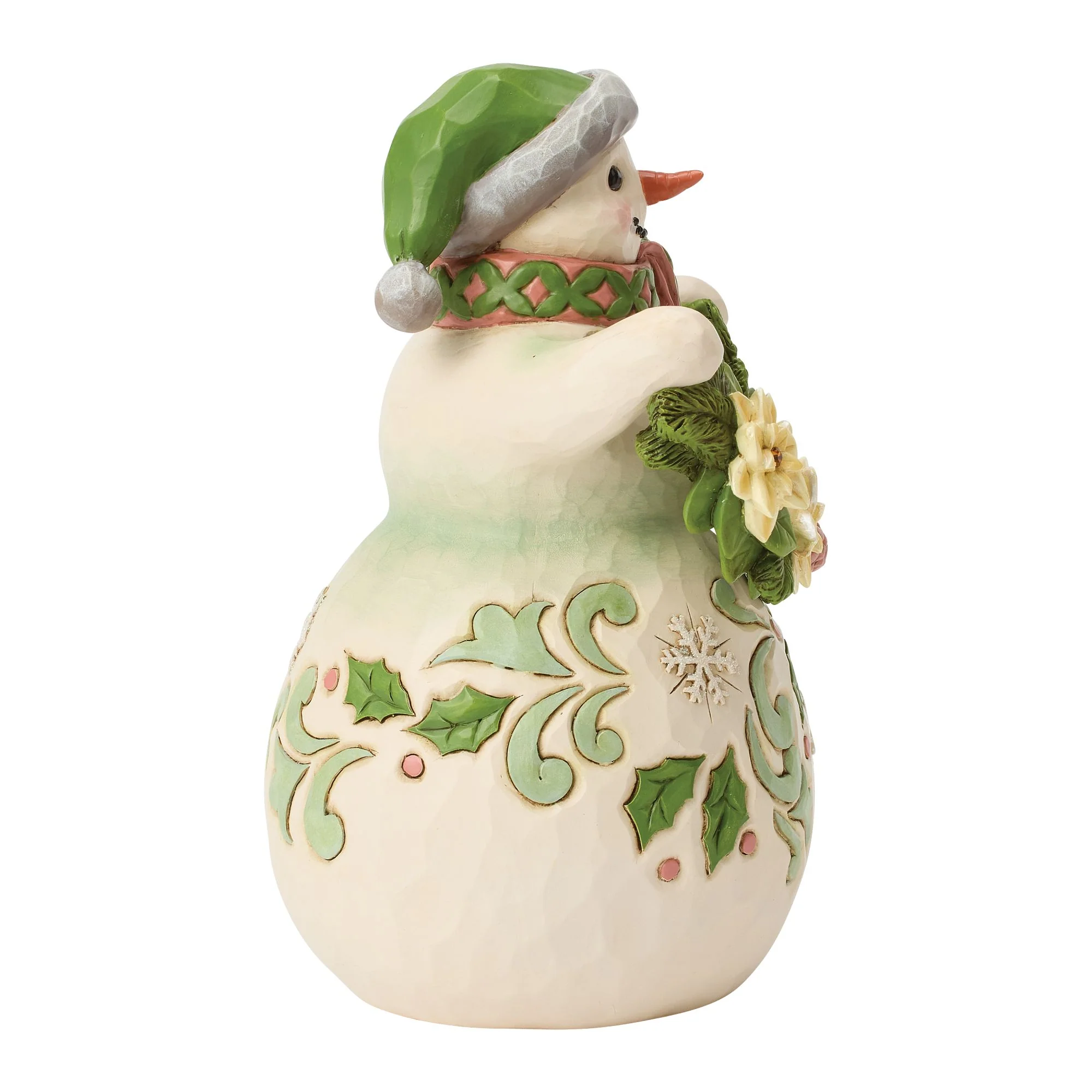 Opal & Moss Snowman with Poinsettia Garland - Image 4