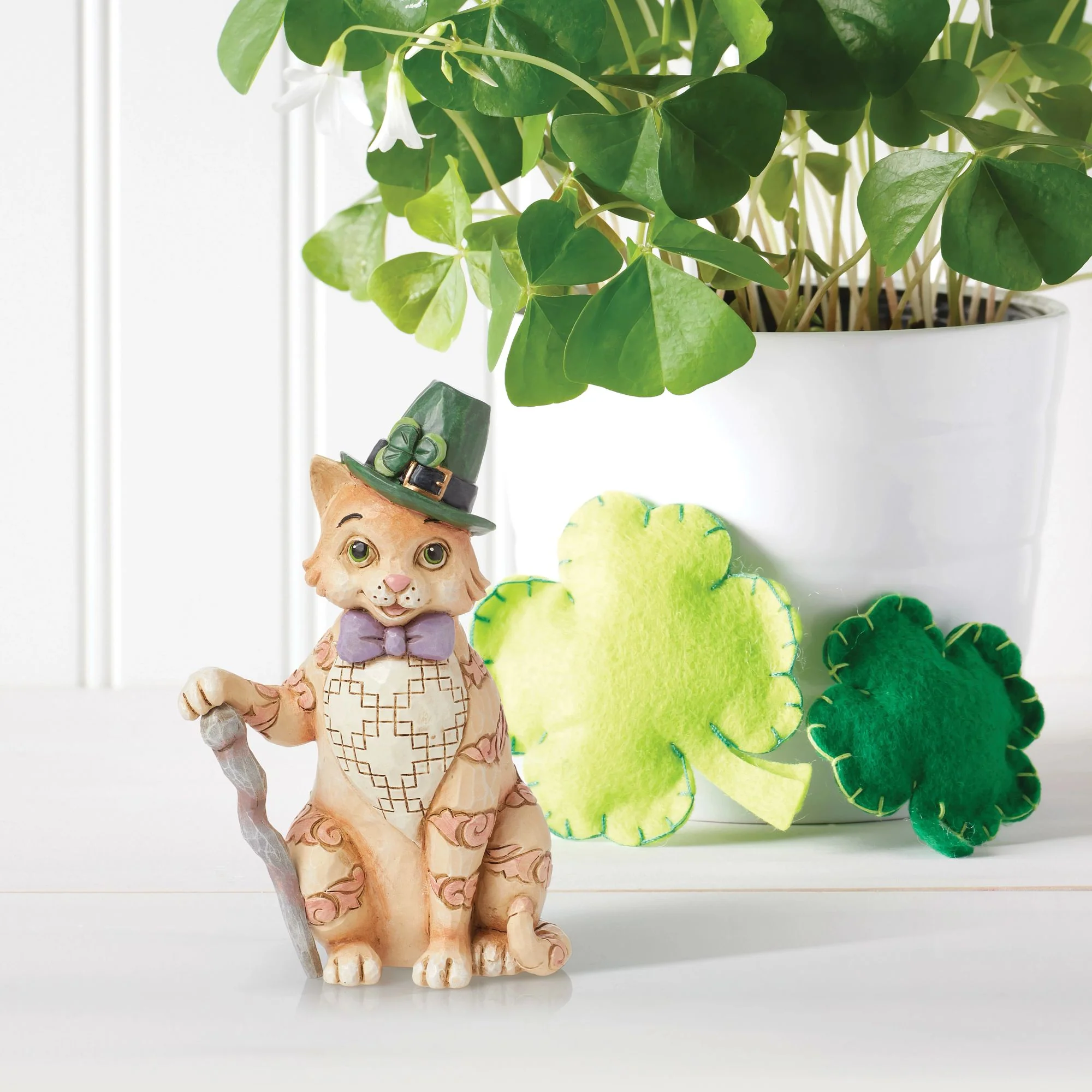 Purr-fectly Irish (Orange Tabby Figurine) - Heartwood Creek by Jim Shore - Image 2