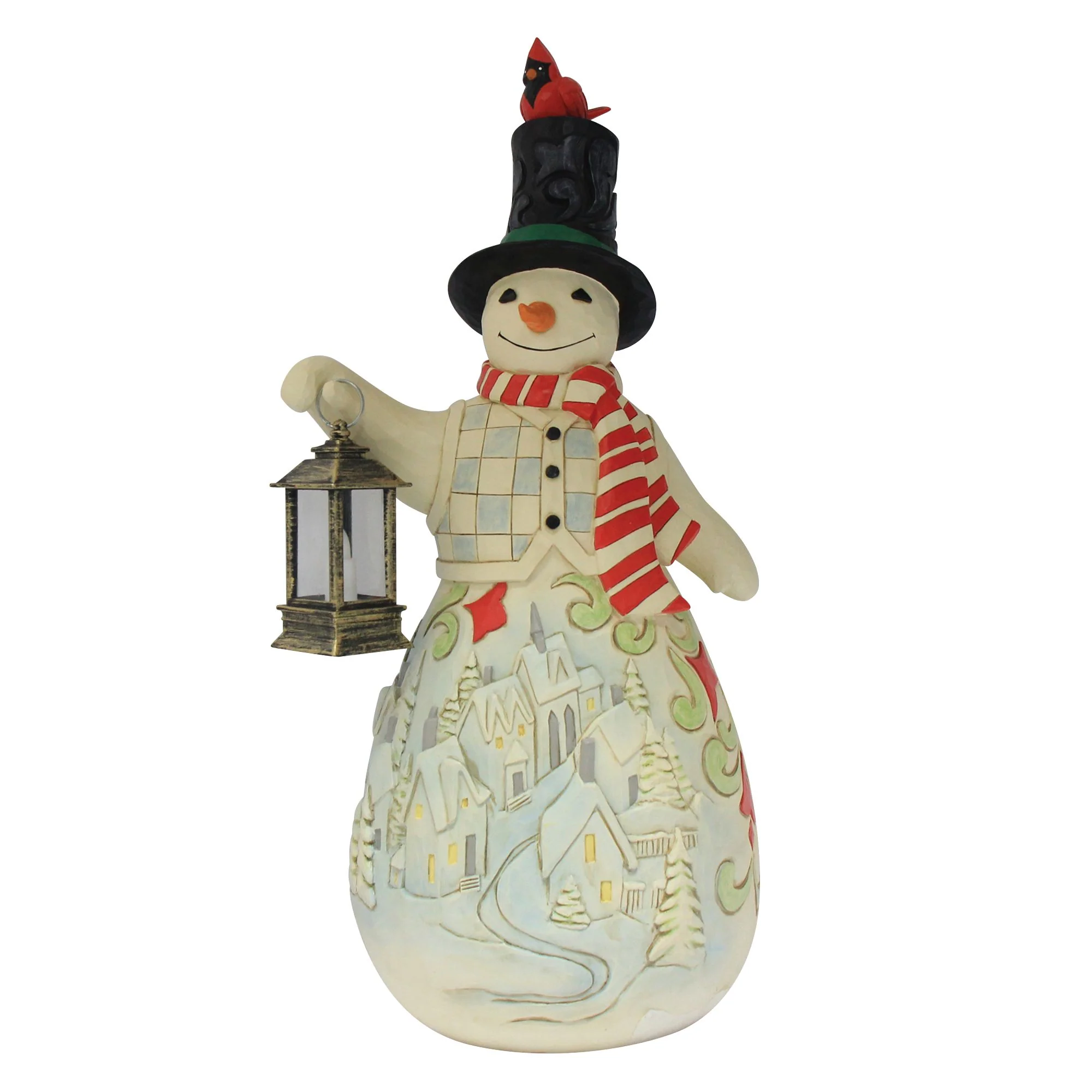 Snowman LED Candle Statue