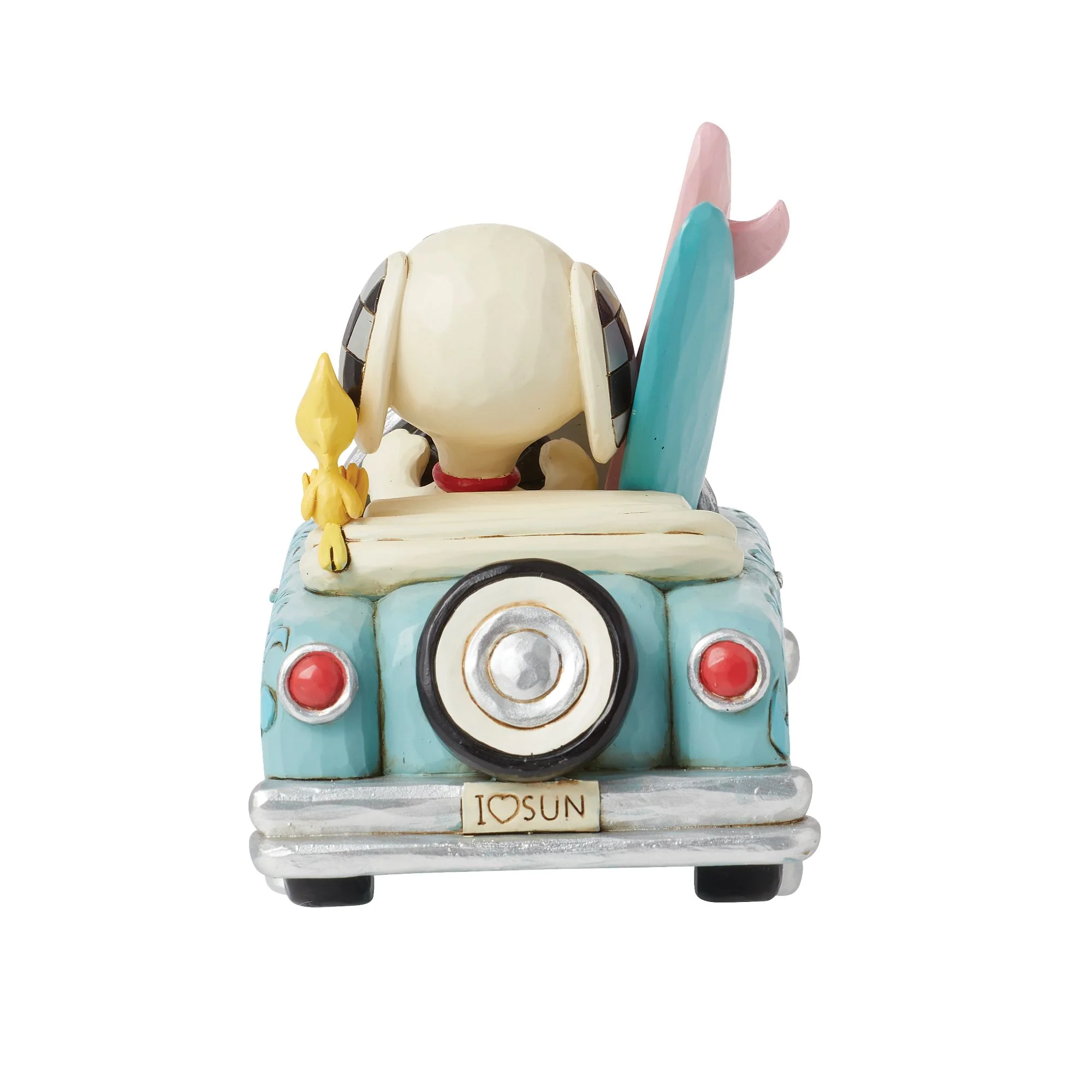 Sunny Drives and Surfing Waves (Snoopy Surfboard Car Figurine) - Peanuts by JimShore - Image 4