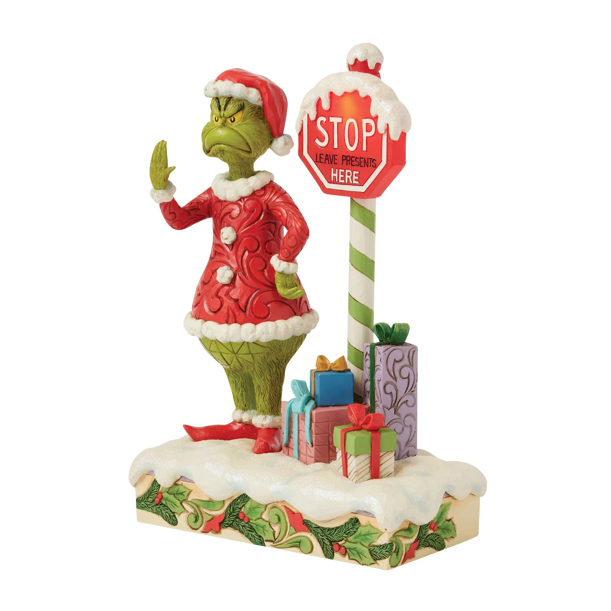 The Grinch with Flashing Stop Sign Figurine - Image 4